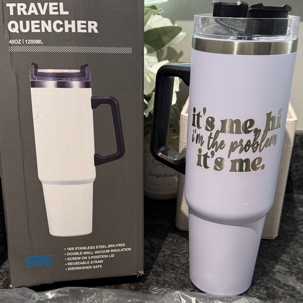 White Travel Quencher Tumbler— multiple available!